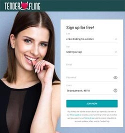 sign up process on tenderfling